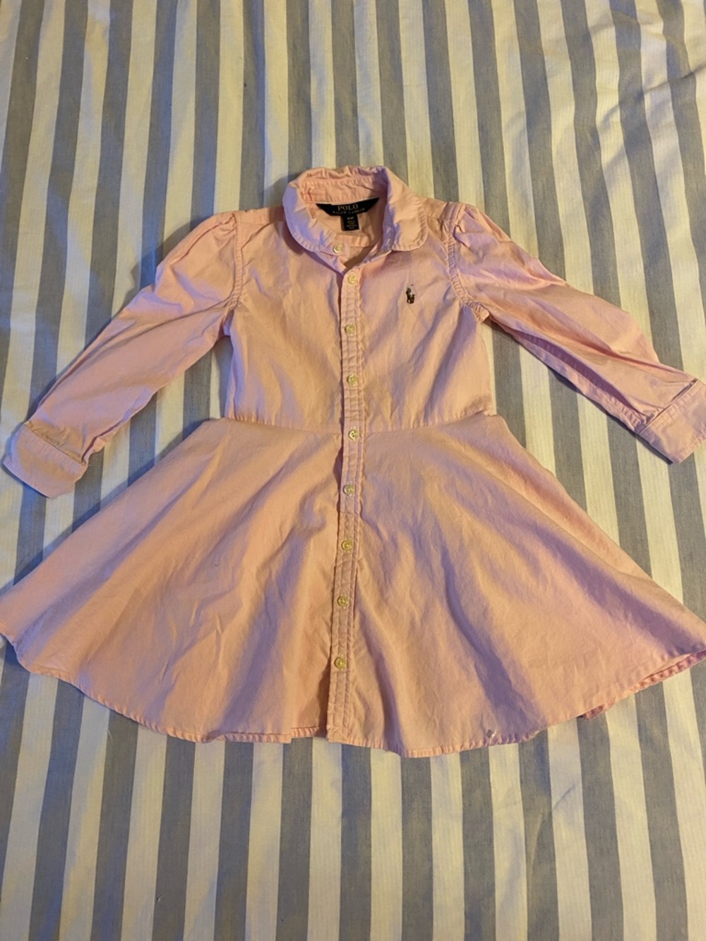 Polo by Ralph Lauren Light Pink Button-Front Shirt Dress (Girls, 4T)